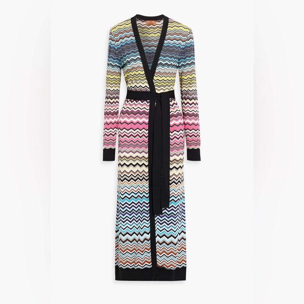 Missoni Colorful Zig Zag Long Cardigan